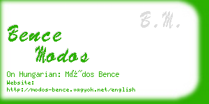 bence modos business card